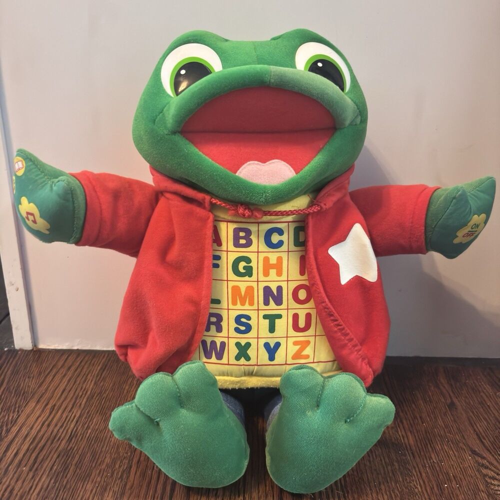 Vintage 2001 LeapFrog Read & Sing Little Leap Interactive 18" Plush Toy ABC